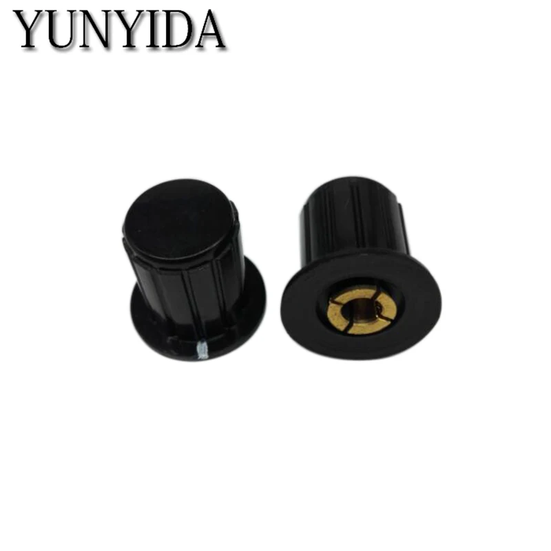 5PCS  Black  WXD3-13-2W potentiometer knob cap (copper core)  Free shipping    4mm