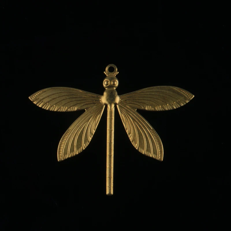 52.1*64.5mm Brass Solid Single Hanging Dragonfly Fashion Charm Pendant DIY Jewelry Accessories