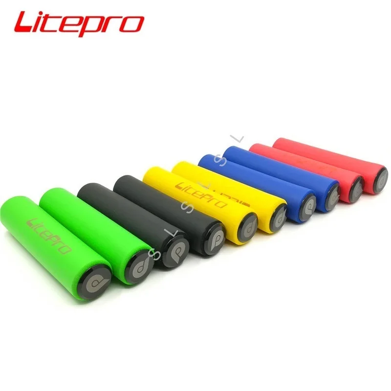 LITEPRO BMX 412 Folding Bike Grips Silica Gel & Sponge Bicycle Grip 22.2mm 130mm MTB City Road Bicycle Comfortable Grips