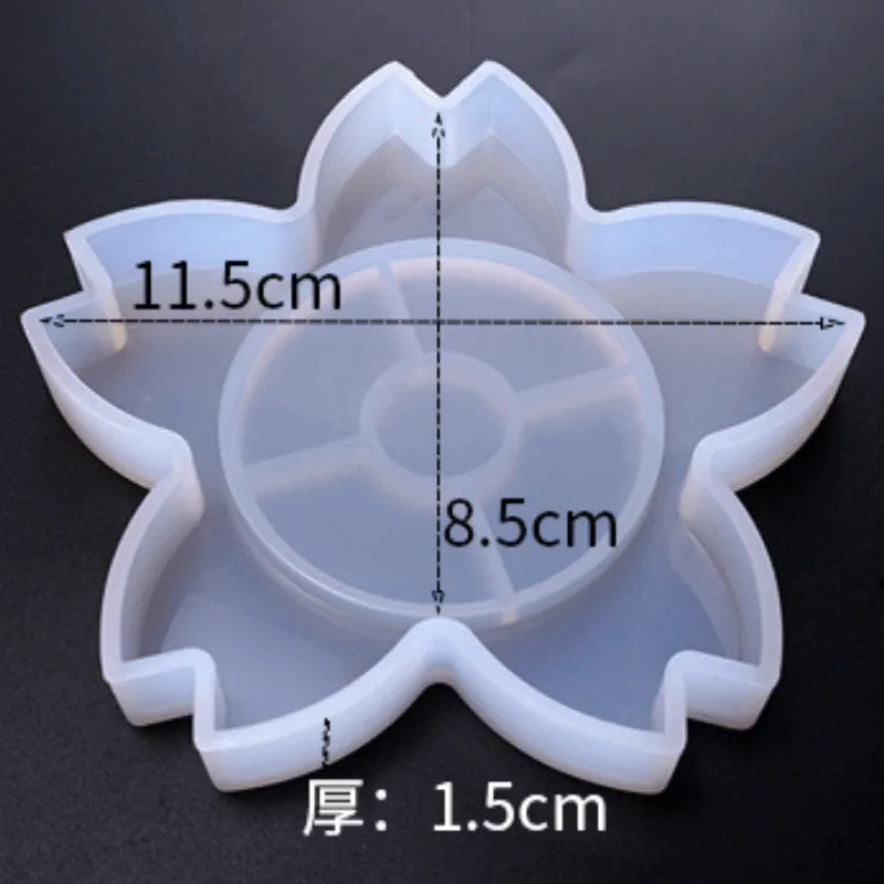 Sakura Kawaii Petri Dish Mold Flower Plate Mold Epoxy Resin Crafts Blossom Tray Epoxy Resin Crafts Personalised Tray DIY