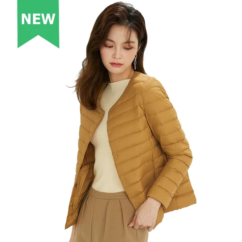 바람막이 덕다운 매트 원단 경량 코트, 초경량 여성 따뜻한 파카 다운 재킷, 플러스 코트, 90% 가을 신상 