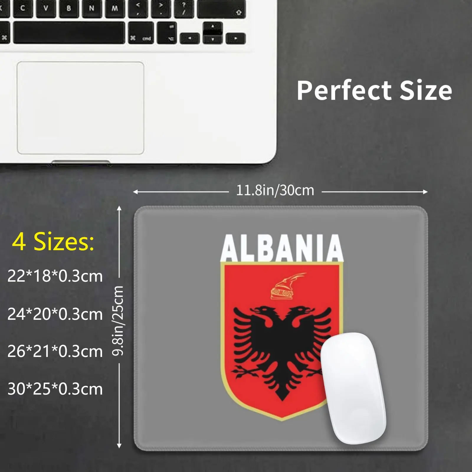 Albania National Sports Design-Albanian Pride Mouse Pad DIY Print Albania Albanian Albania Team