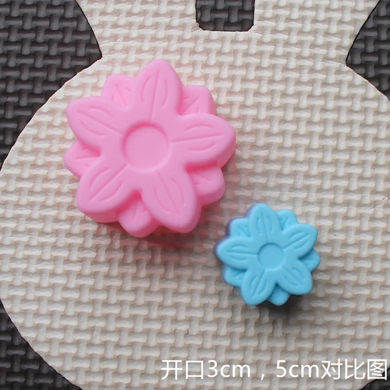 20 шт./лот, 3 см, 5 см, пищевая силиконовая форма для шоколада, формы для пудинга, желе, торта, двухслойная форма для мыла в форме цветка, формы для выпечки