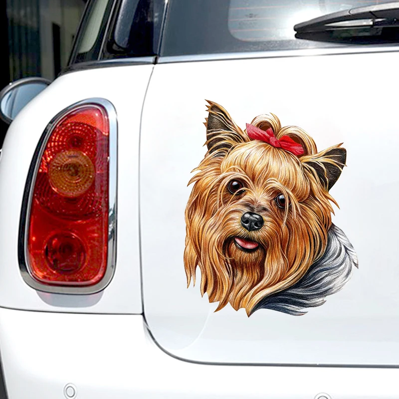 

Funny YORKIE Dog 17CM\20CM Self-adhesive Decal Car Sticker Waterproof Auto Decors on Bumper Rear Window Laptop # S60499