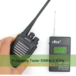 50MHz-2.4GHz Frequency Counter Portable Handheld RK560 DCS CTCSS Radio Tester RK-560 Frequency Meter