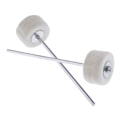 2 Pieces Drum Workshop Large Felt Bass Drum Beater Mallet, White