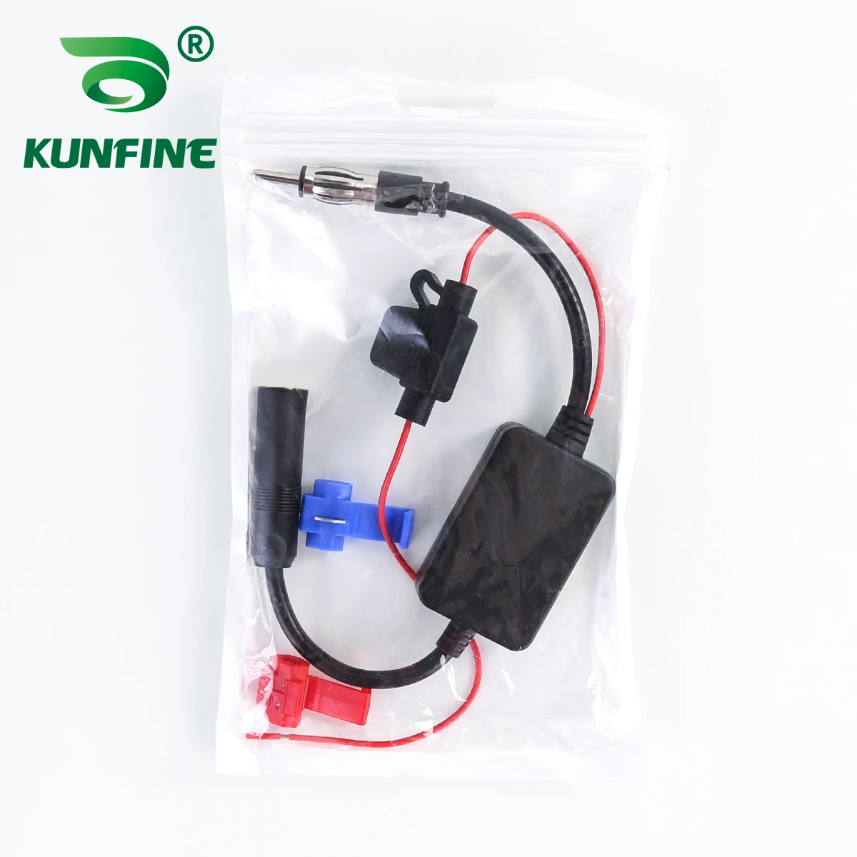 KUNFINE Universal Auto Car Radio FM Antenna Signal Booster Amplifier for Marine Car Vehicle Boat RV 12V Signal Antenna Enhance