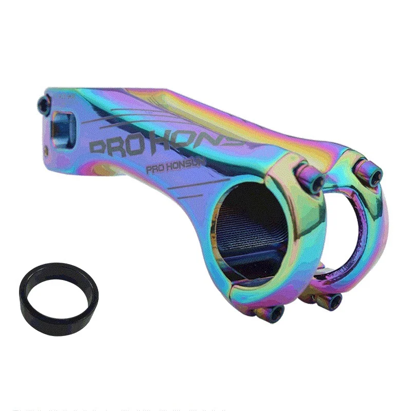 Rainbow MTB Bicycle Stem Mountain Road Bike Stem -17 Degree 70mm 90mm XC AM DH Bike Handlebar Colorful Stem Bicycle Parts