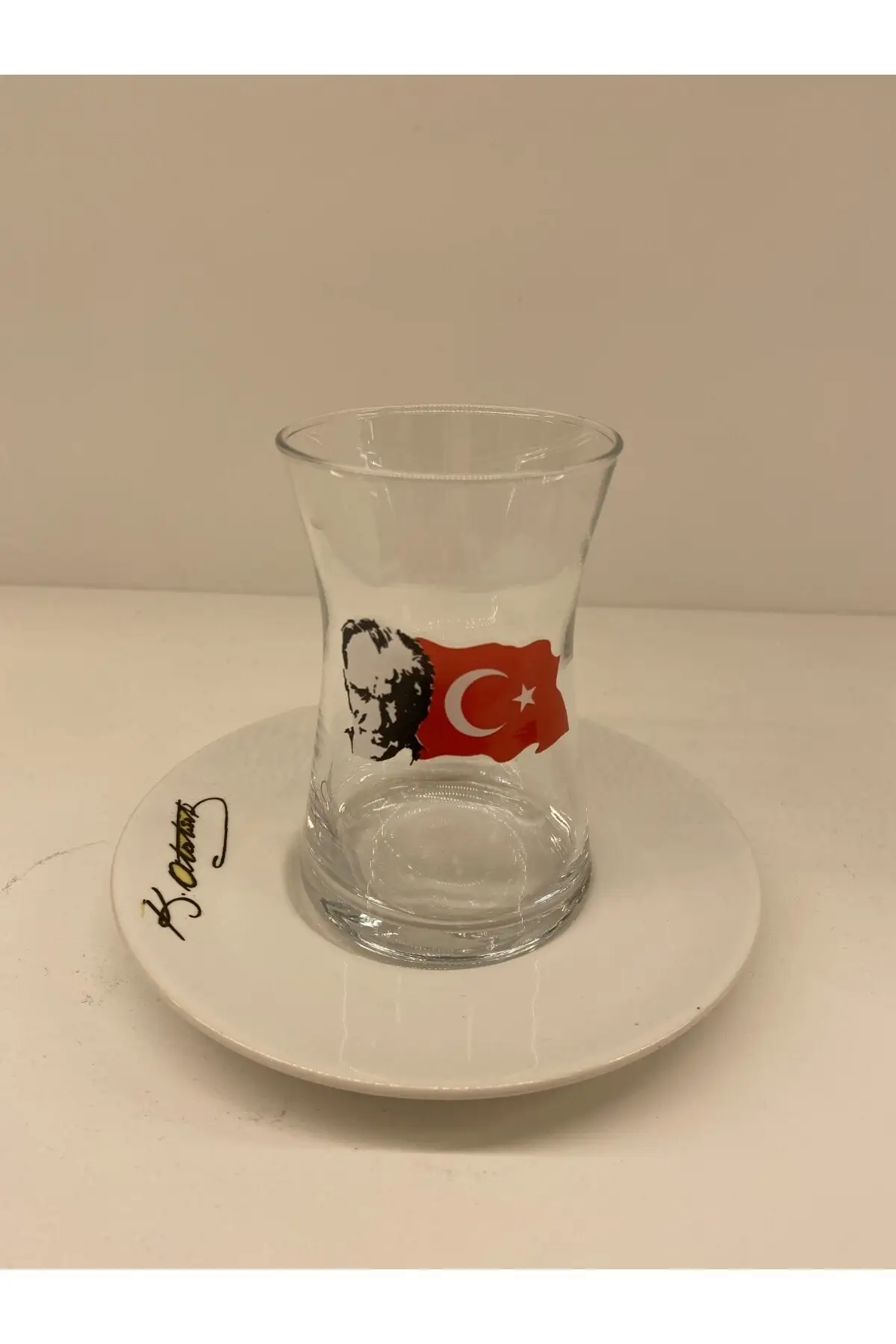 

Uras Ataturk Heybeli Tea Team English Tea Cup Glass Cup