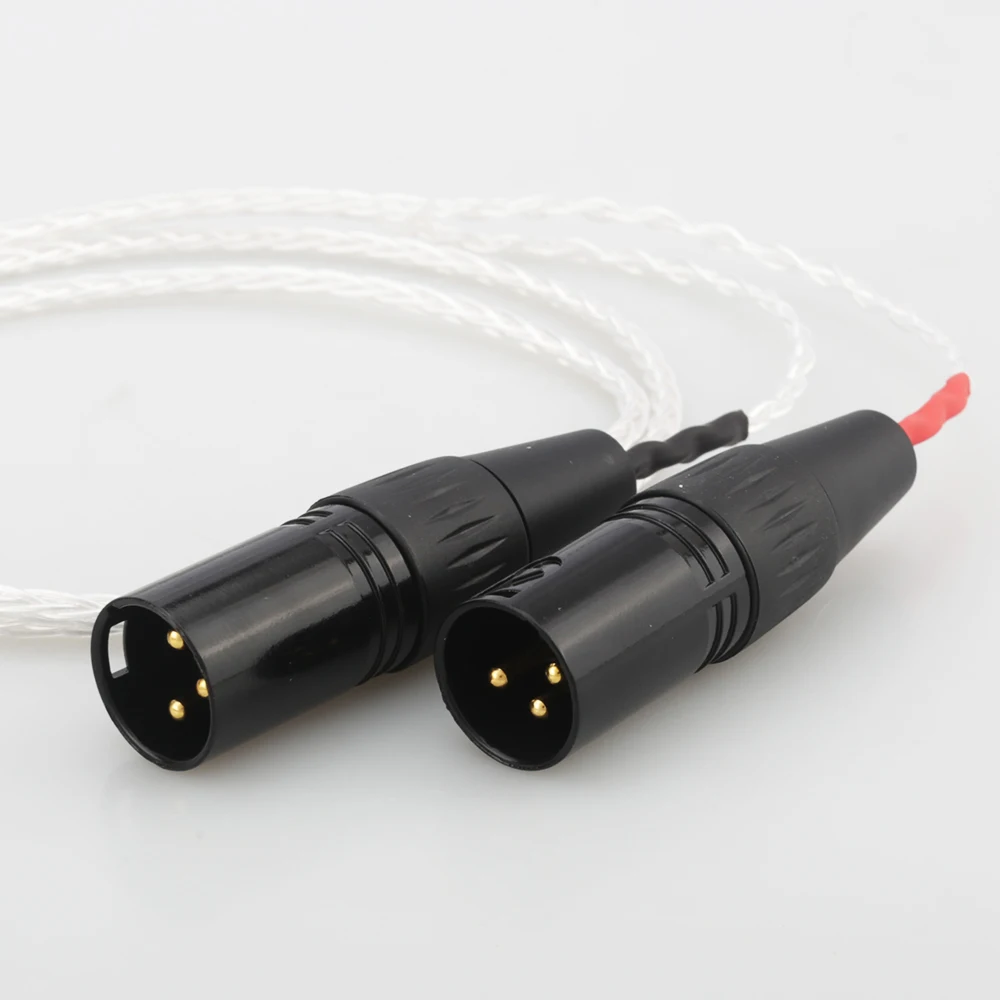 Neue Audiocrast 8 Kerne Silber Überzogene 4,4mm Ausgewogene Stecker auf Dual 2x 3pin XLR Ausgewogene Männlichen Audio Adapter Kabel