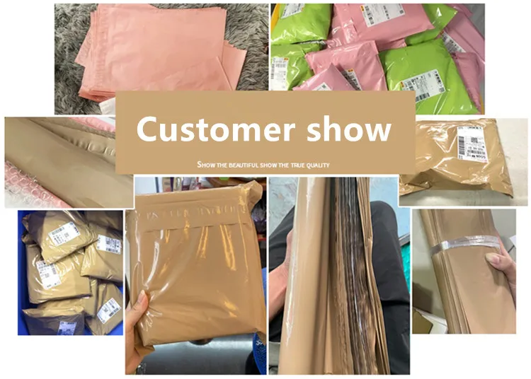 100PCS Coffee Poly Mailer Adhesive Envelope Shipping Bag DIY T-shirt Jacket Bedding Dress Bra Gift Shoes Box Packaging Pouches