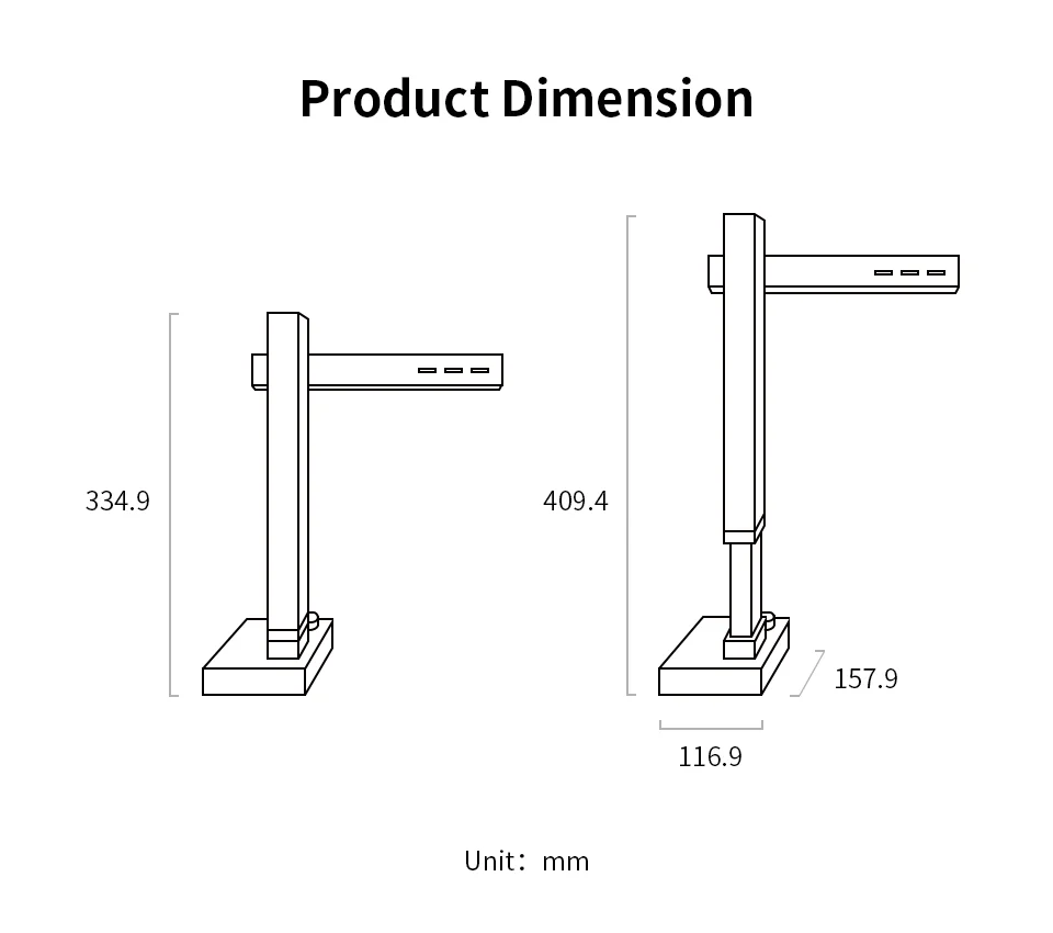 CZUR Shine 1300A3 Pro Portable Document & Book Scanner, Remote Learning for School Education, 13MP, OCR Function for Window MAC