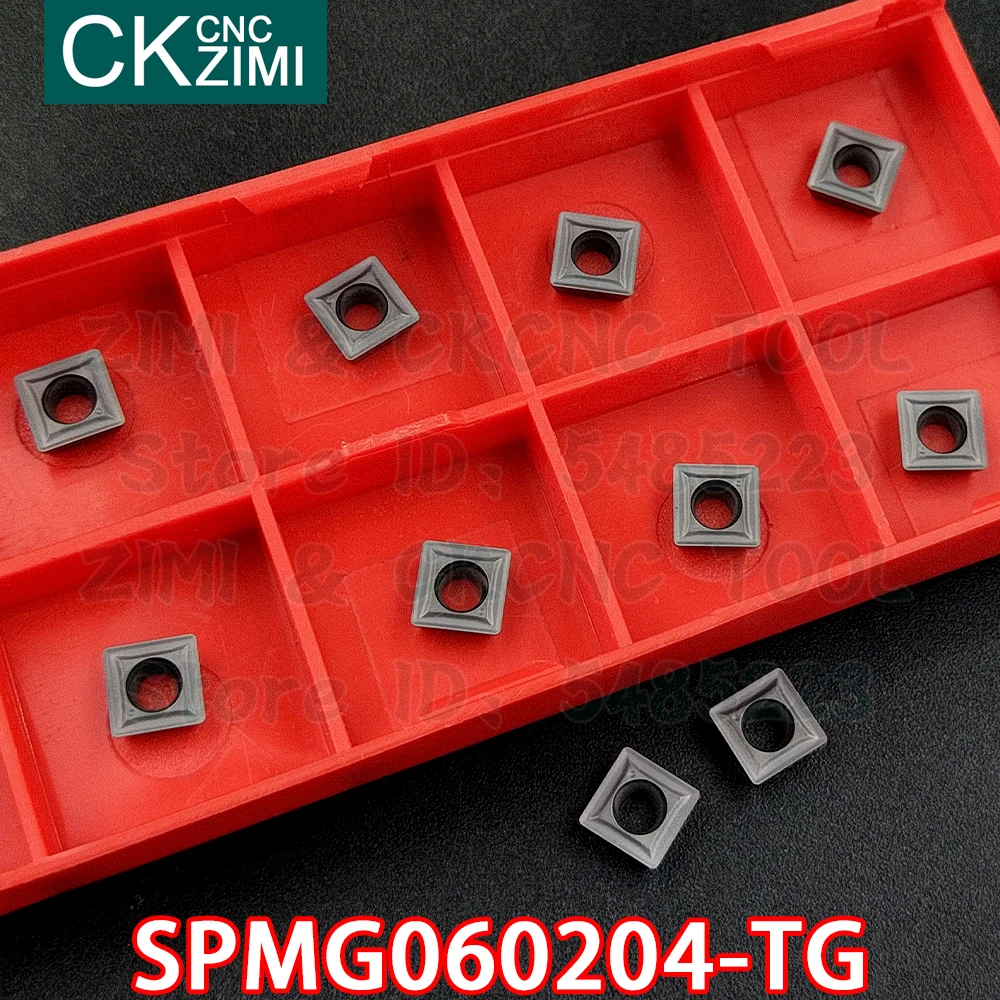 SPMG060204-TG SPMG 060204 TG-insertos de carburo indexables, taladro en U, torneado, inserta herramientas, CNC, herramientas de torno de Metal para acero inoxidable