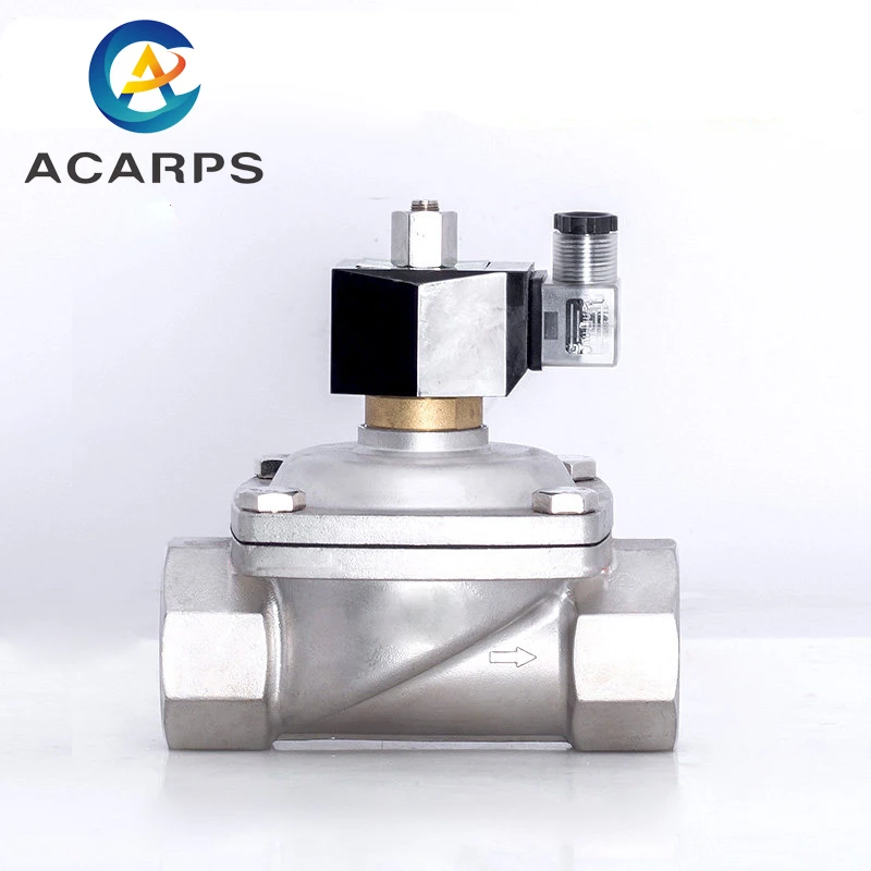 

2" Normally Open Stainless Steel Waterproof Solenoid Valve Water 12VDC 24VAC 220ACV 24VDC For Water Gas Oil