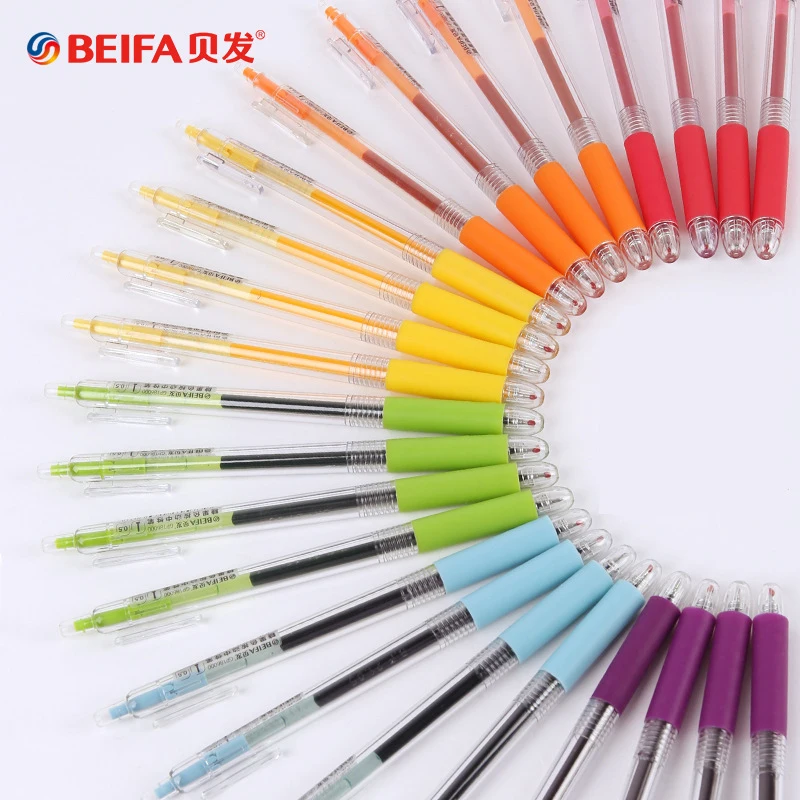 BeiFa 6Pc/Lot Cute Gel Pen Set Kawaii Candy Color Retro Pens Pучка 0.5MM Colors Ink for School Office Student Stationery