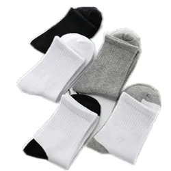 Pure Cotton Solid Color Socks White Black Gray Students School Socks 16-24CM Children Breathable Absorbing Sweat Sport Socks