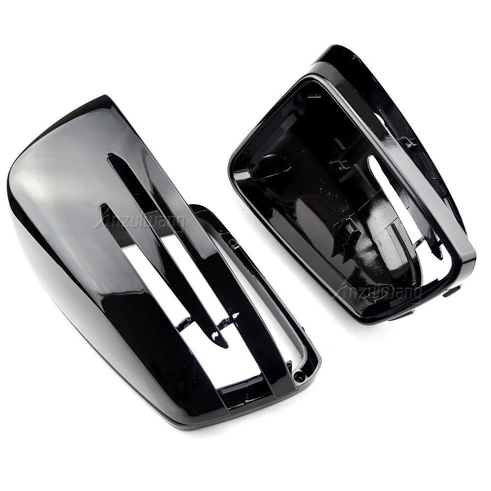 Side Mirror Cap Covers For Mercedes Benz W176 W246 W212 W204 C117 X156 X204 W221 C218 A B C E S CLA GLA GLK Class Black Replace