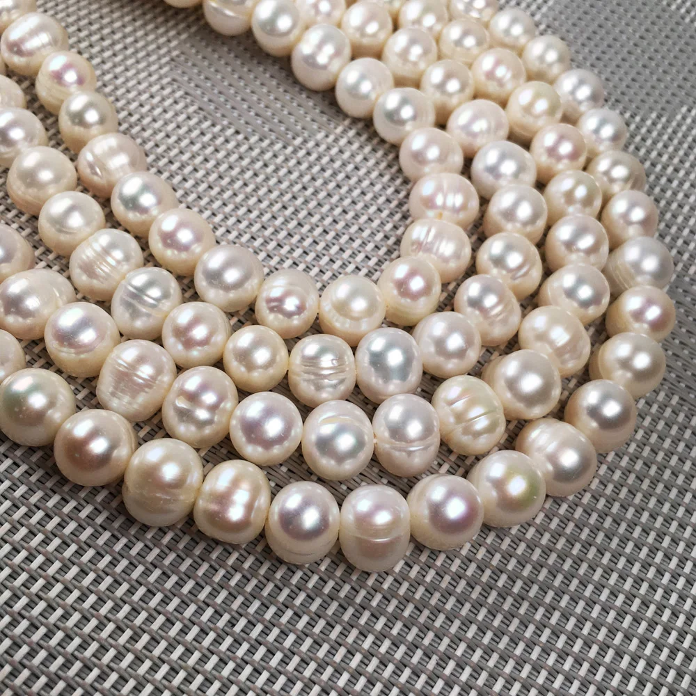 Natural Freshwater Pearl Beading Rice shape Isolation Punch Loose Beads For jewelry making DIY Necklace Bracelet Accessories