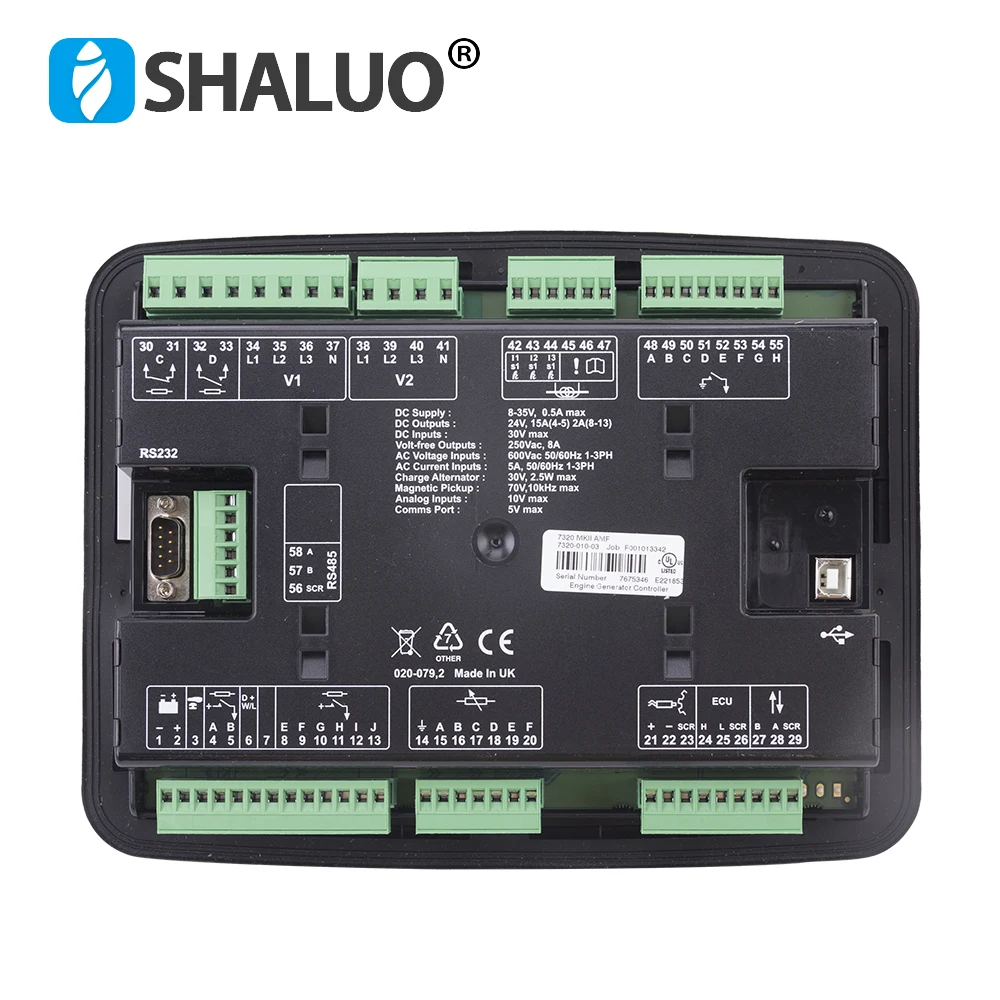 Imagem -02 - Original Deep Sea Dse7320 Mkii Gerador Diesel Painel Controlador Display Lcd Auto Start Controle Remoto Módulo Board Genconjunto Peças