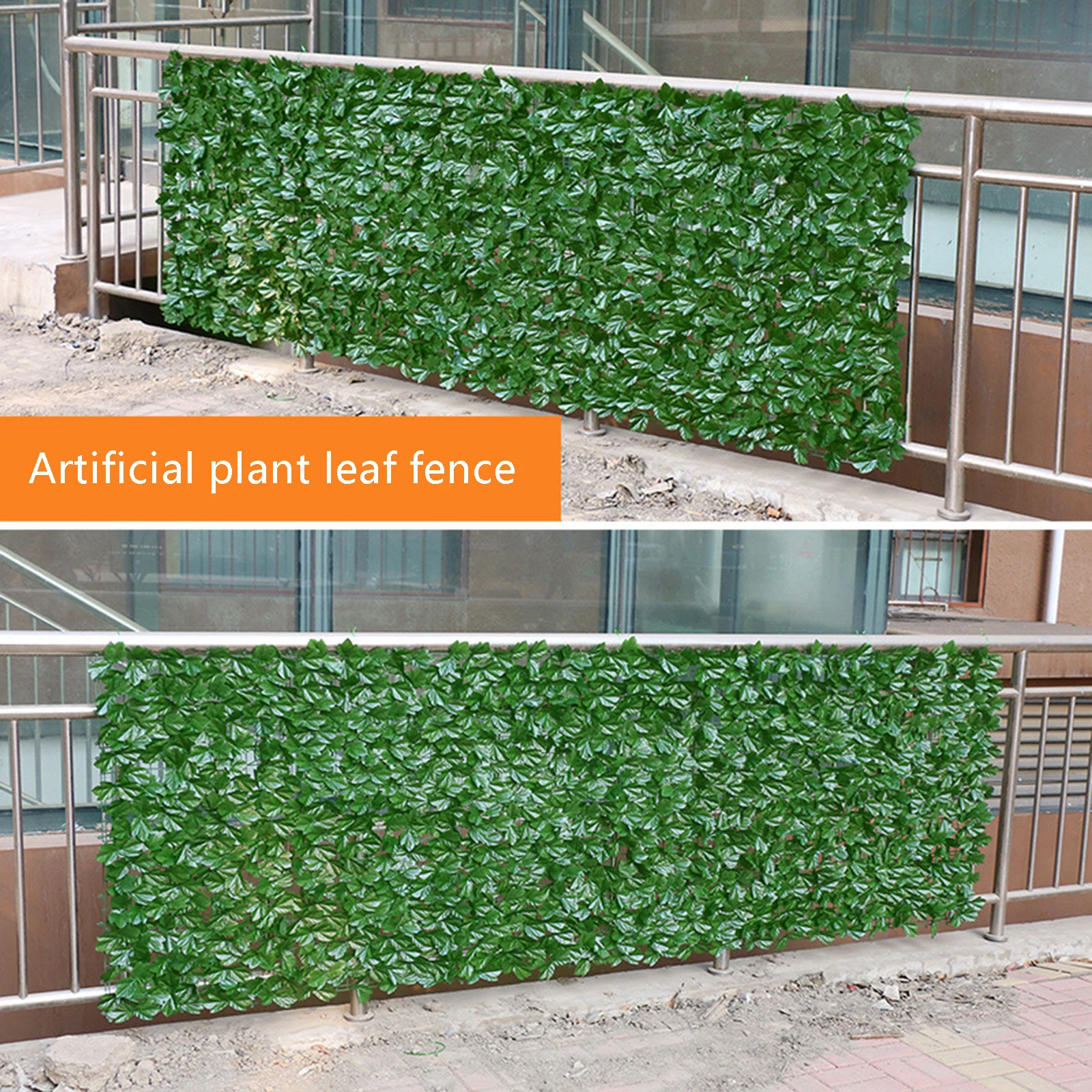 5 Styles Pastoral Style Artificial Leaves Fence Rectangular Removable Fencing Barrier Artificial Plants for Outdoor Garden