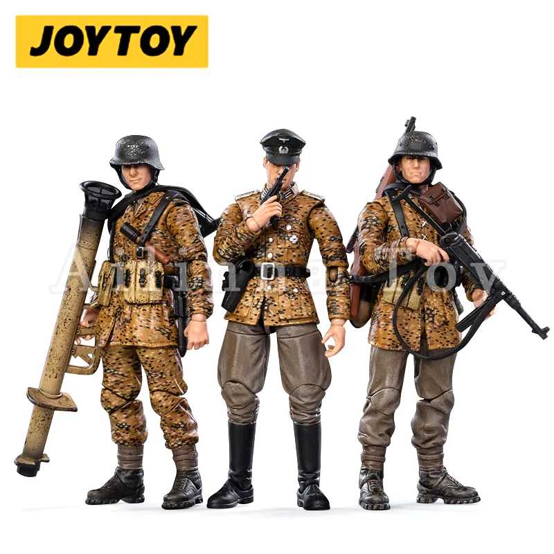 Joytoy 1/18 3.75 Action Figure (3 Stks/set) Wwii Duitsland Wehrmacht Herfst Camouflage Anime Collectie Militaire Model Gratis Verzending