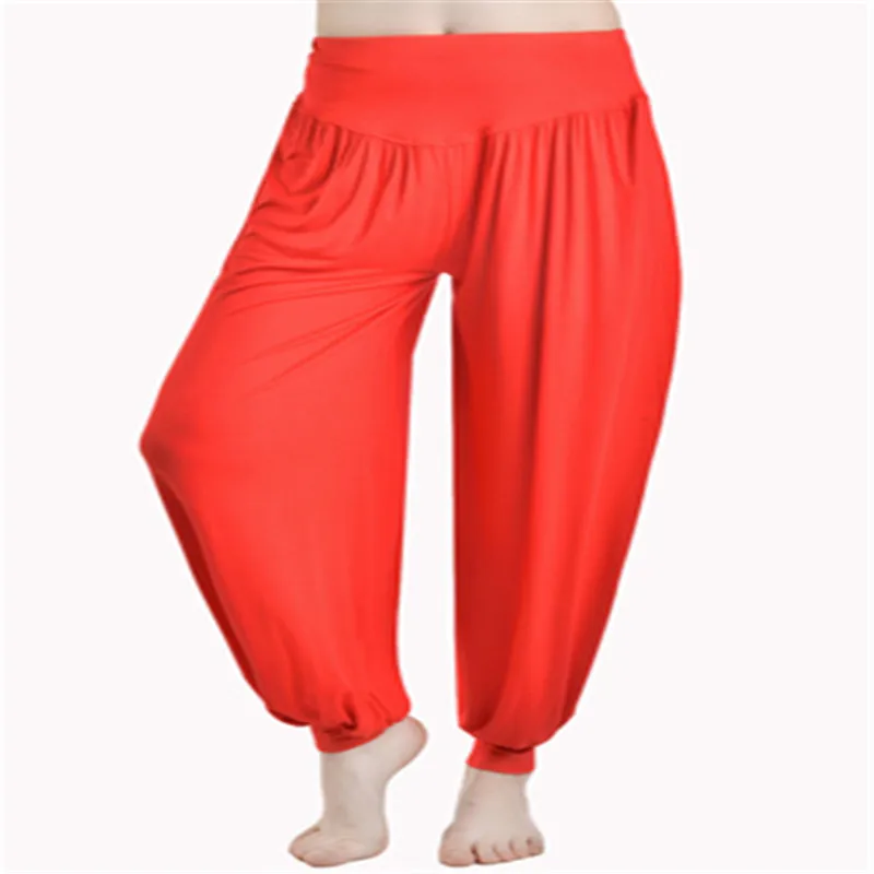 New Women casual harem pants high waist dance pants dance club wide leg loose long bloomers trousers plus size