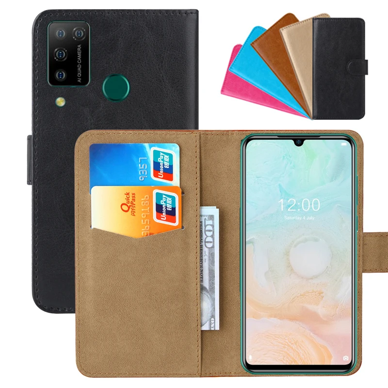 Luxury Wallet Case For Doogee N20 Pro PU Leather Retro Flip Cover Magnetic Fashion Cases Strap