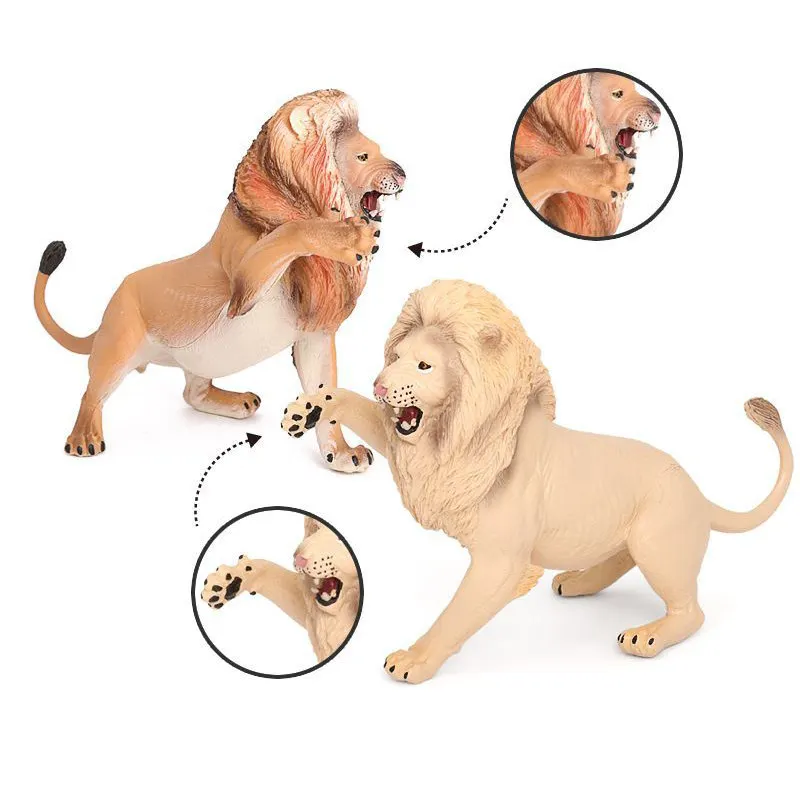 NEW Simulation Wild Animal Action Plastic Action ABS Models Lion Baby Figures Collection Dolls Educational toy for children Gift