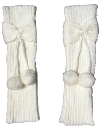 Beliebte Herbst Mädchen Schmetterling Knoten Ball Socke Abdeckung Gestrickte Wolle Boot Abdeckung Bein Schutz Abdeckung Winter Beinlinge Frauen – Detail 3