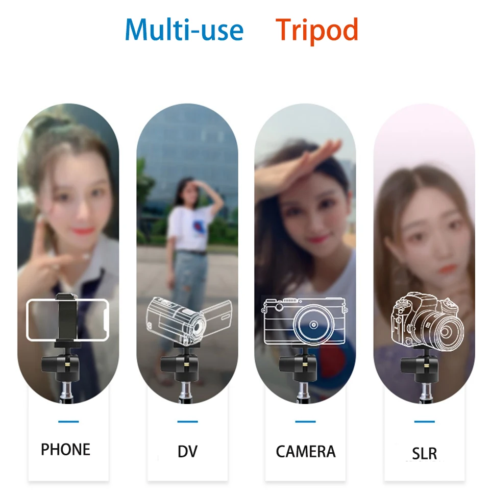 210cm Tripod for Mobile Phone Tripe for Mobile Smartphone Tripod for Phone Cellular Tripodes for Camera Iphone Xiaomi Cell Phone