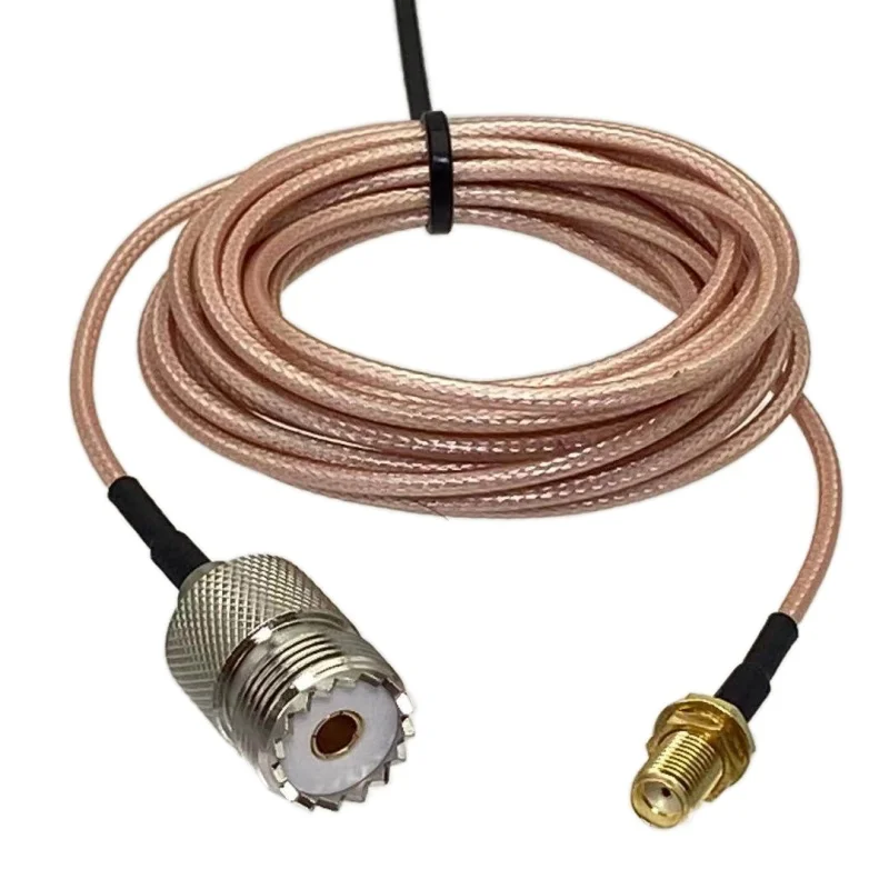 1Pcs RG316 SMA Female Jack Nut Bulkhead to UHF SO239 Female Connector RF Coaxial Jumper Pigtail Cable For Antenna 4inch~20M