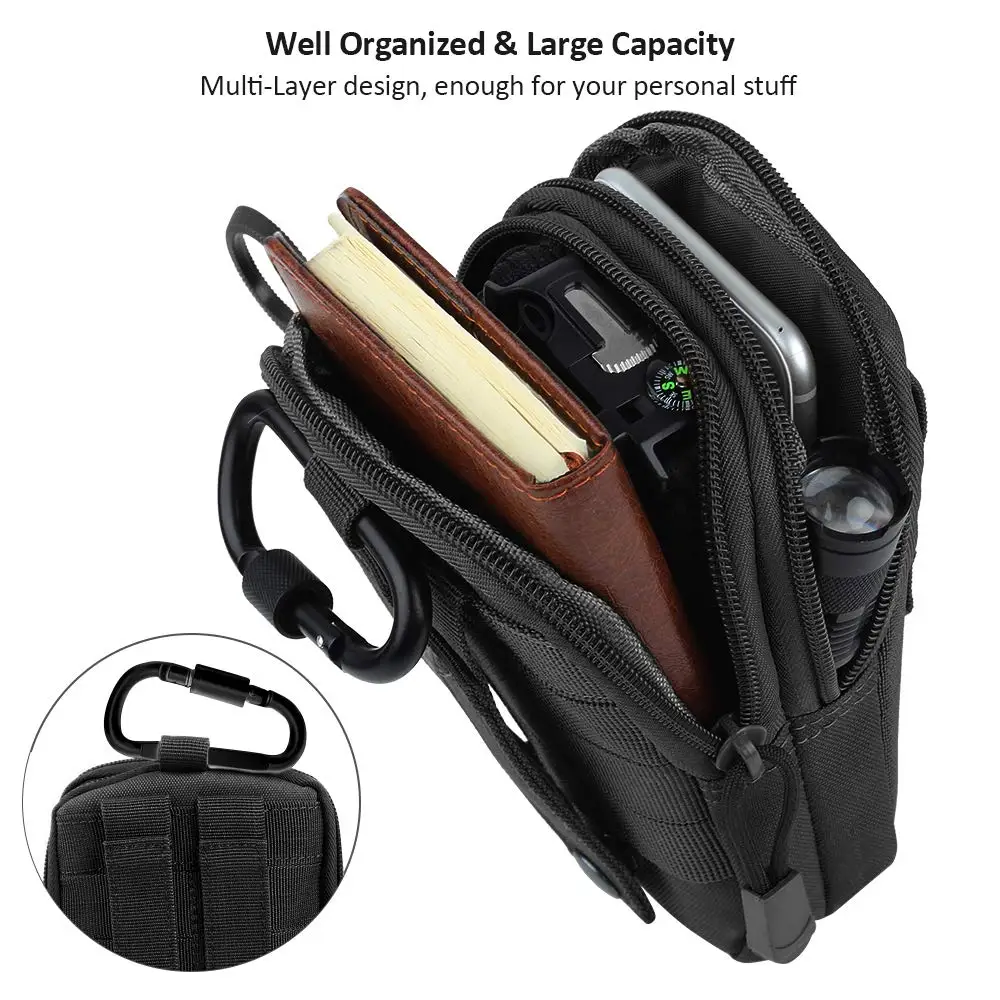 Tactical Molle Pouch Tactical Belt Waist Bag Outdoor Sport Waterproof Phone Bag Men Casual EDC Tool Pocket Hunting Fanny Pack