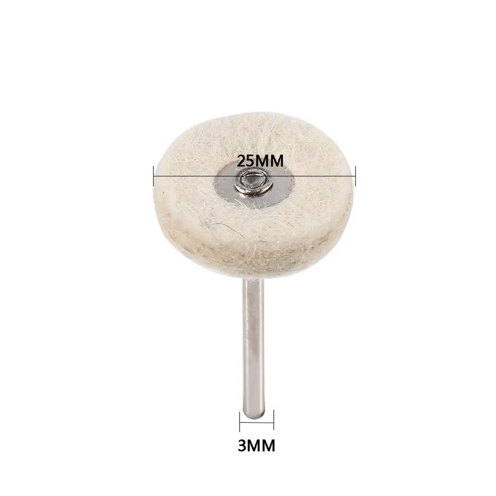 Pulidora de lana con mango para herramienta rotativa, 1 pulgada, 25MM, 10 unidades