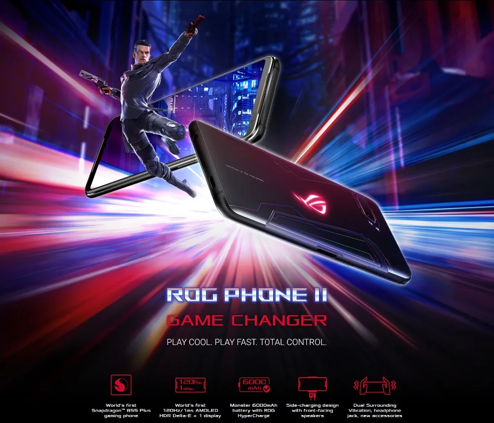 CN version Global ROM Asus ROG Phone 2 8GB 128GB Gaming SmartPhone ROG Phone II  6.59\