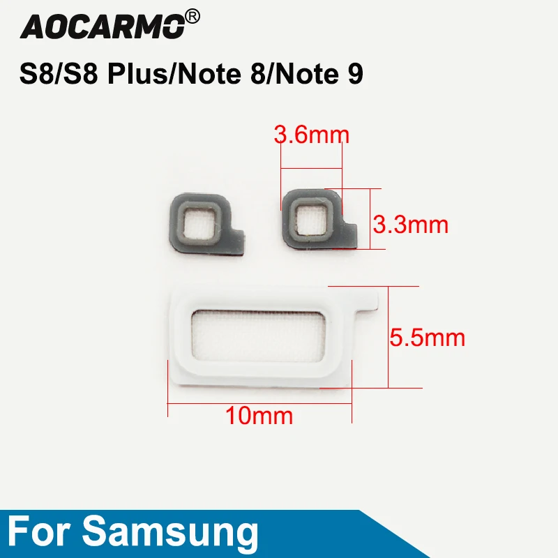 Aocarmo dla Samsung Galaxy S8 Plus S8+ Note8 Note 8 9 10 10+ Dolny głośnik Siatka przeciwpyłowa Mikrofon Siatka na telefon