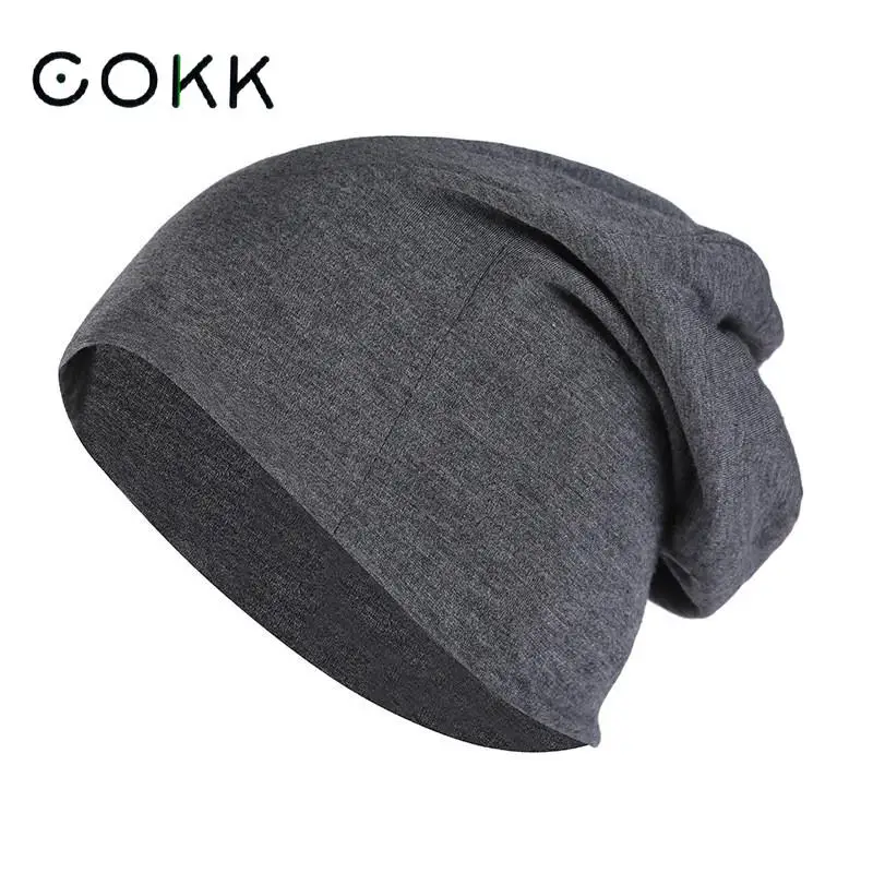 

COKK Beanies For Men Women Unisex Summer Autumn Hats For Women Thin Beanie Hip Hop Cap Knitted Hat Female Male Bone Soft Black