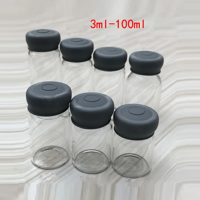 Transparent3/5/7/8 /10/12/15/20/25/30ml high temperature resistant reagent sub packaging tube glass bottle+lid