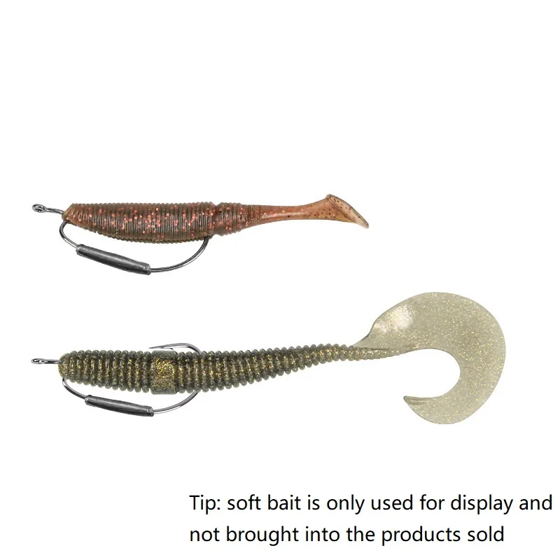 Fishing Hook Lead Jig Head Barbed Lead Hook 2g/2.5g/3g/5g/6.3g Offset Fish Hooks Fit for Texas Rigs Fishing Tackle