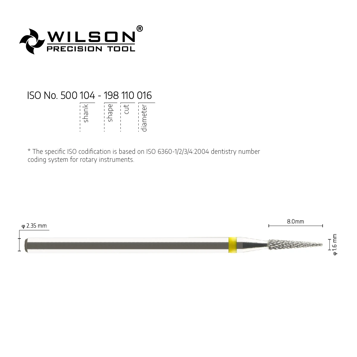 WILSON PRECISION TOOL 5000104 Tungsten Carbide Burs For Trimming Metal