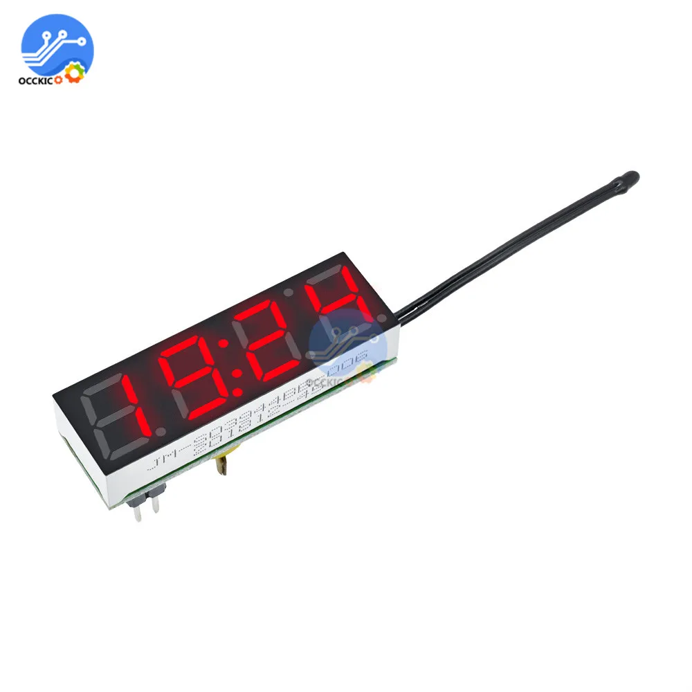 3 In 1 DS3231 Digital Clock+Thermometer+Voltmeter Module DC 5-30V Blue/Green/Red LED Display R8025 Time Temperature Voltage