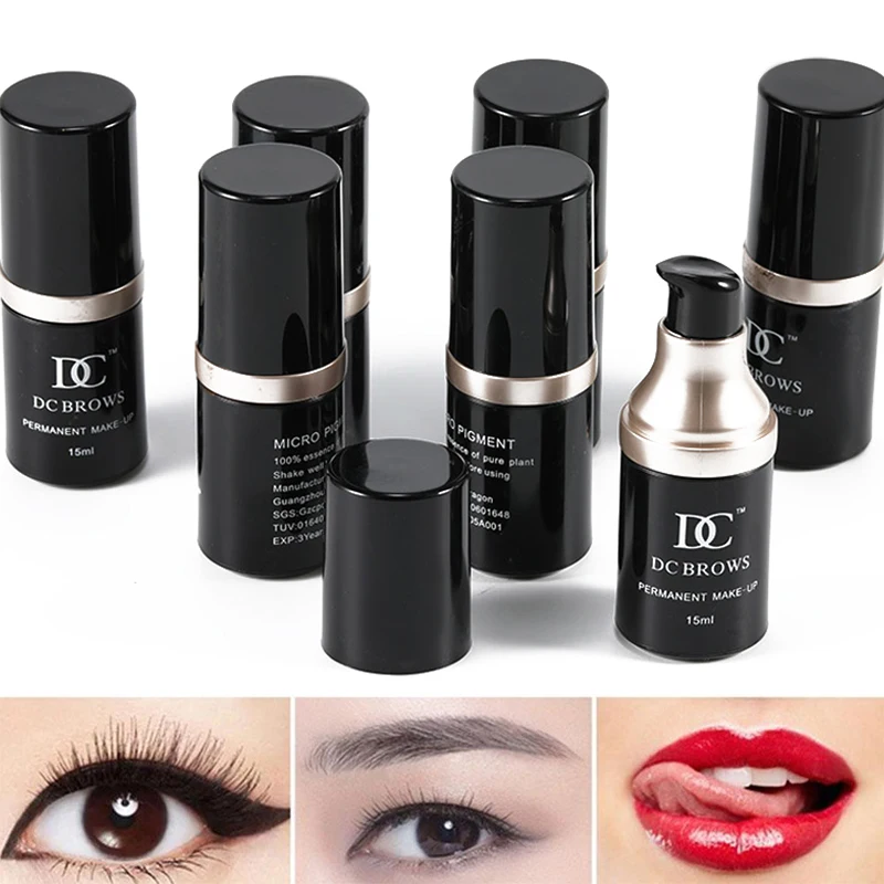 15ml Professional Micropigmentation Pigments for Lips Eyebrow Eyeliner Semi Permanent Tint Makeup Microblading Tattoo Ink