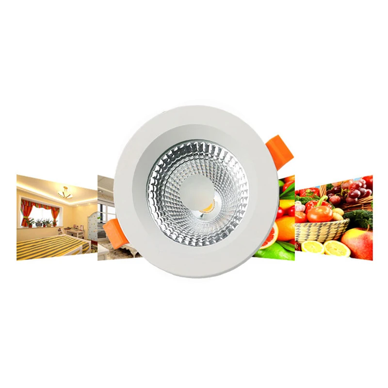 Led Downlight Spotlight Monochrome Light 220V 5W Embedded Circular Indoor Living Room Lighting LED Ceiling Downlight White Light