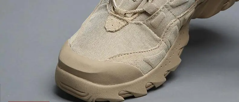 Outdoor Climbing Camping Desert Walking Waterproof  Anti Prick Tactical Boots Sneakers Breathable Nylon Wearproof Lace Up Shoes