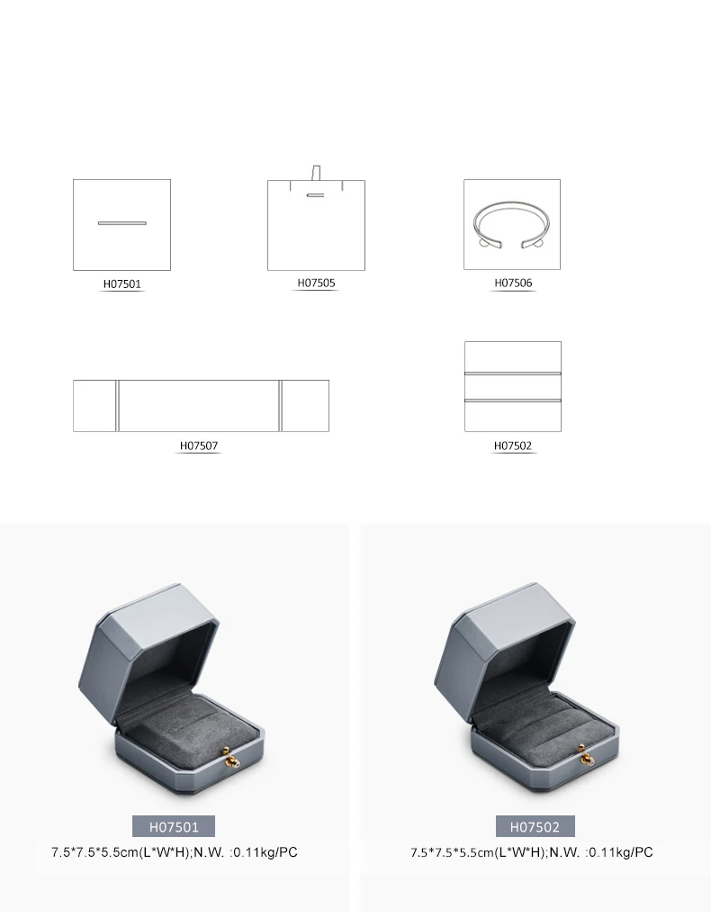 Oirlv Premium Leather Double Ring Couple Box for Wedding Ceremony Engagement Pendant Earrings Necklace Holder Jewelry Gift Box