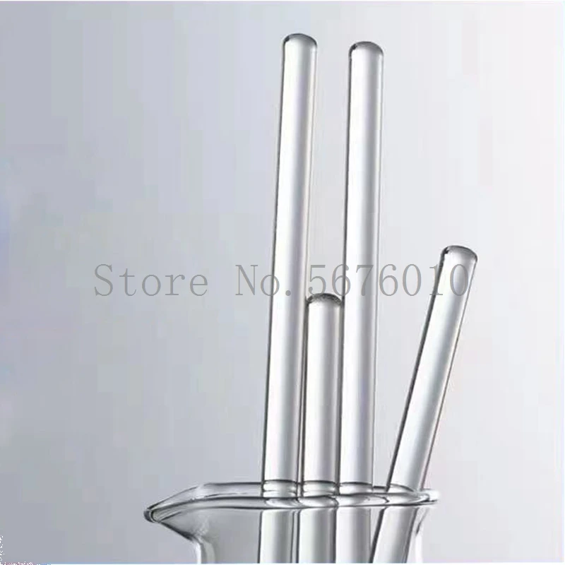 5pcs/10pcs Glass mixing rod glass drainage rodtransparent Lab stirring stick muddler glass stirrer for scientific experiment