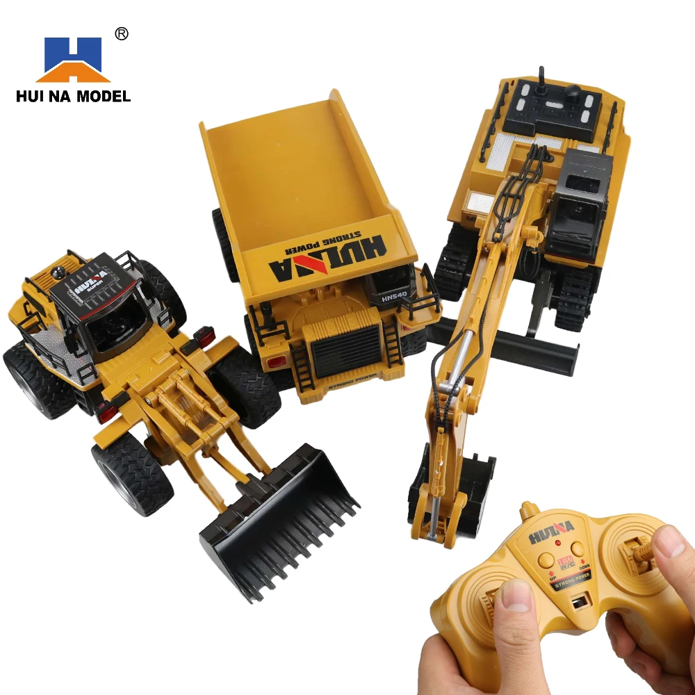 Huina RC Excavator 2.4Ghz 1:16 RC Truck Car Remote Control Excavator Construction Vehicle RTR Model Toys for Kids Christmas Gift