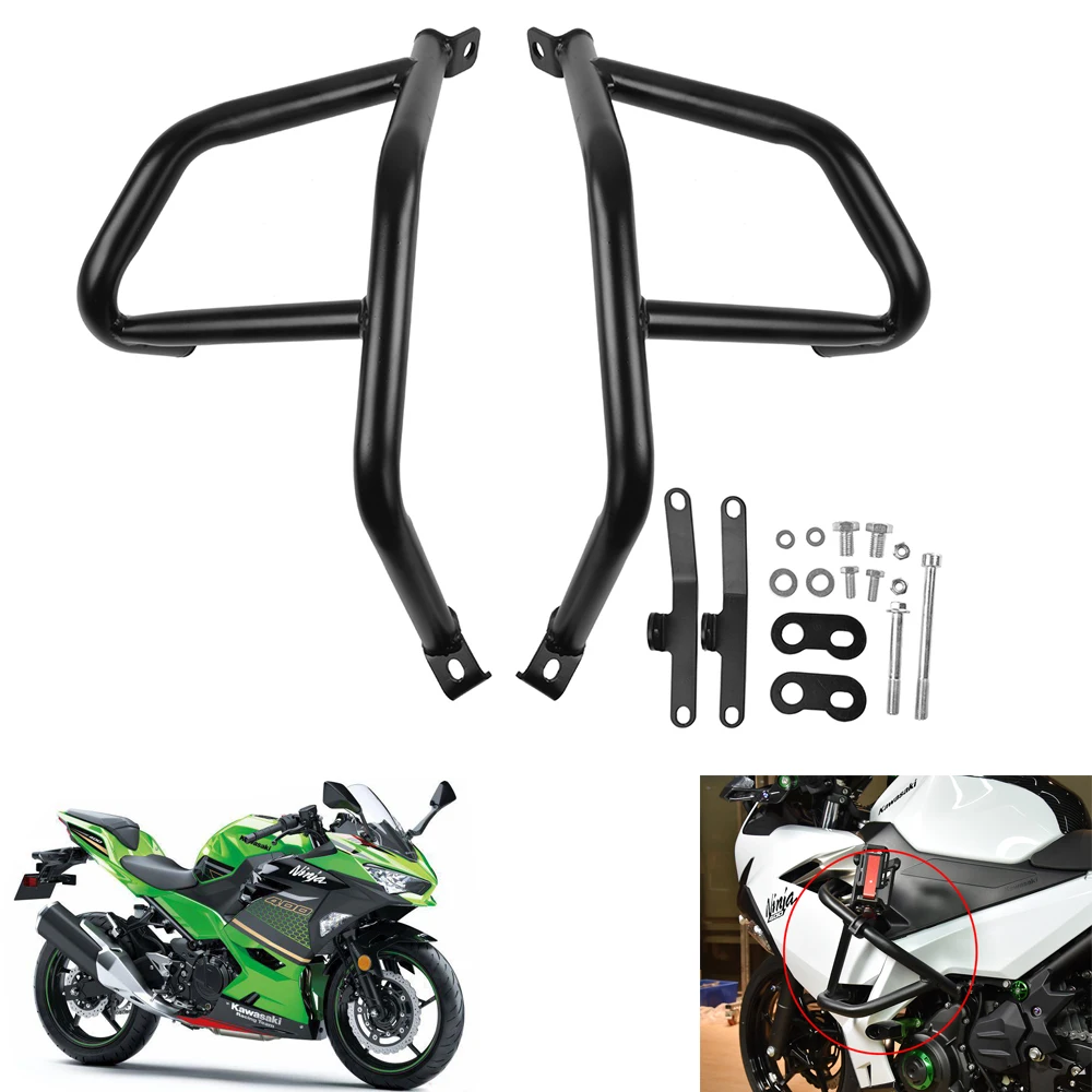 for Kawasaki Ninja 400 Ninja 250 2018 2019 Engine Tank Protection Bar Guard Crash Bars Frame Bumper Ninja400 Ninja250