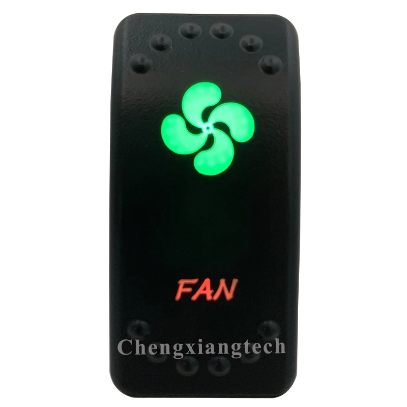 NEW 12V Green Red Led Rocker Switch FAN Waterproof IP68 SPST ON OFF For Car Boat Marine Carling Switch Replacement