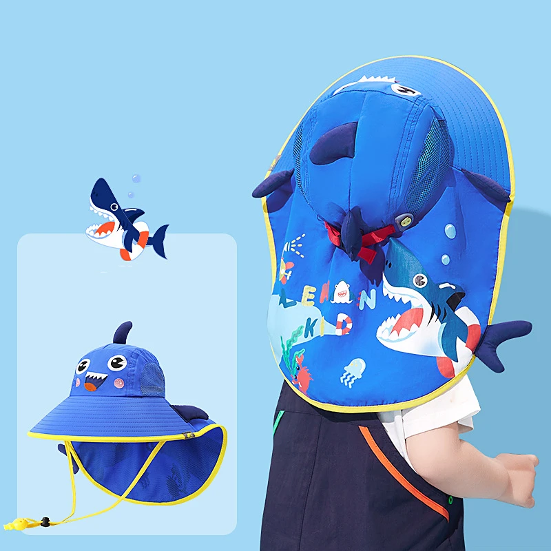 Kids Fashion Big Large Wide Brim Hat Unicorn Dinosaur Floppy Beach Sun Hat Packable Summer Hats For Children Straw Hat Beach Cap