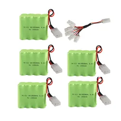 9.6v 1800mah NICD Rechargeable Battery + 9.6v Charger set For Rc toy Car Robot Boat Gun Tank Train NI-CD AA 9.6v Battery Pack